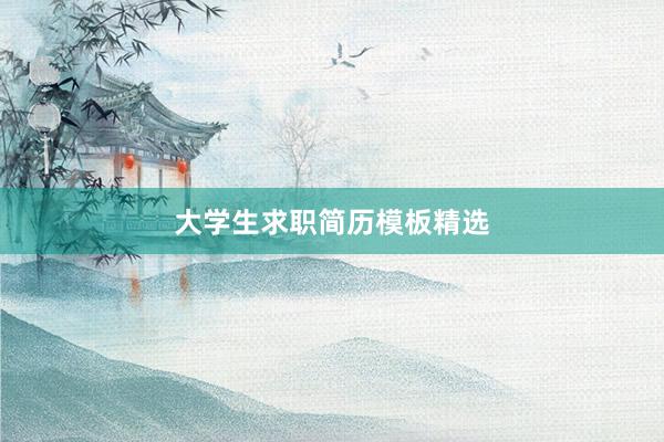 大学生求职简历模板精选