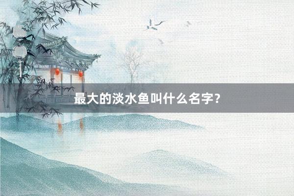 最大的淡水鱼叫什么名字？